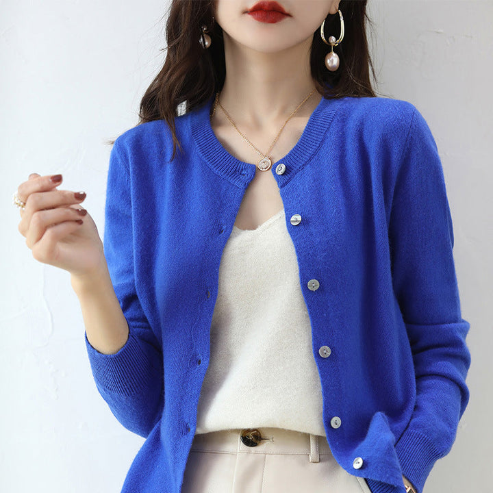 Womens Knit Cardigan Basic Classic Fit
