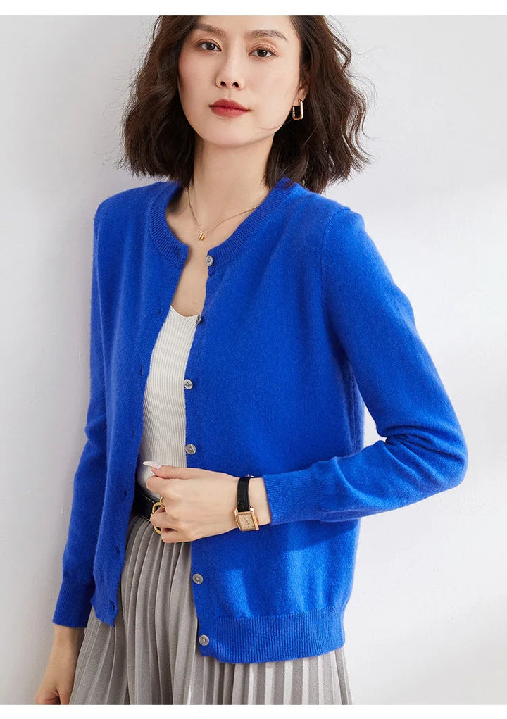 Womens Knit Cardigan Basic Classic Fit