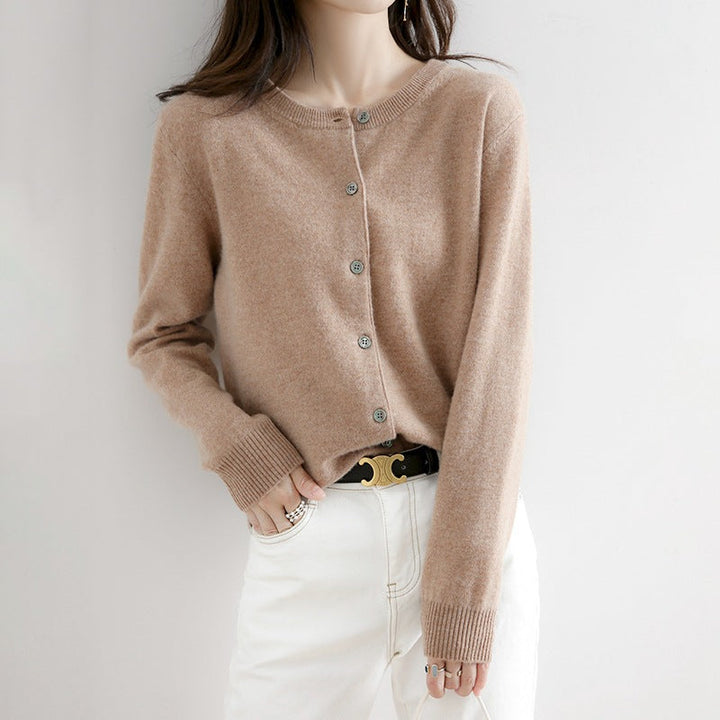 Womens Knit Cardigan Basic Classic Fit
