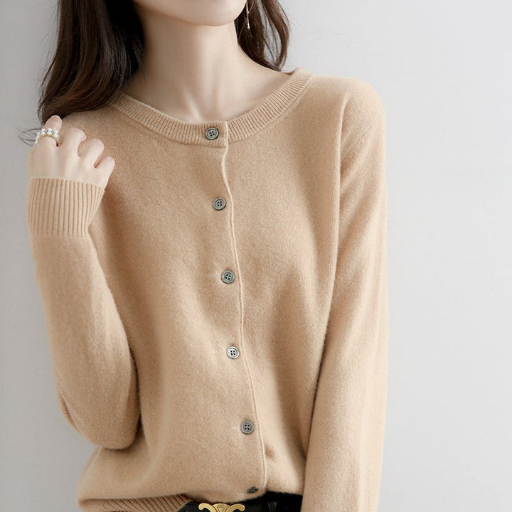 Womens Knit Cardigan Basic Classic Fit