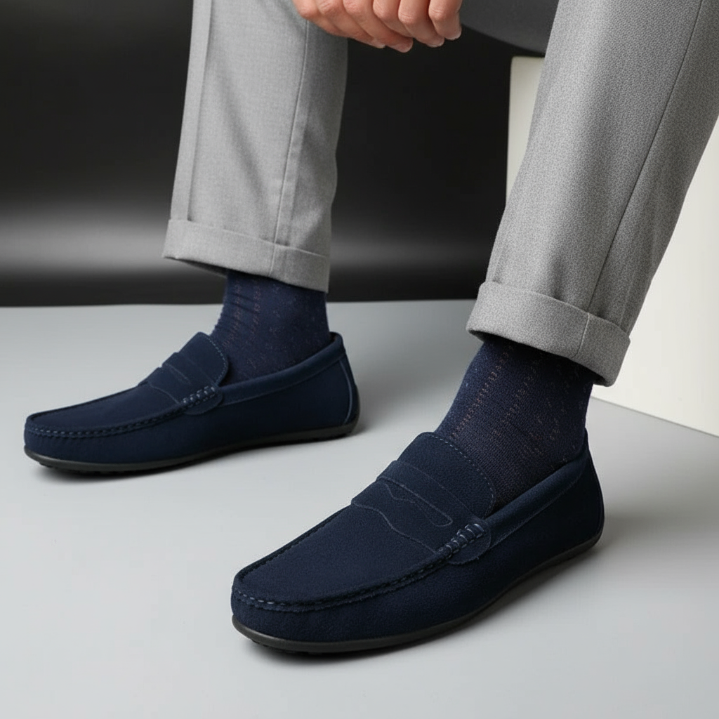 Mens Loafers Suede Classic Style - BritishMode