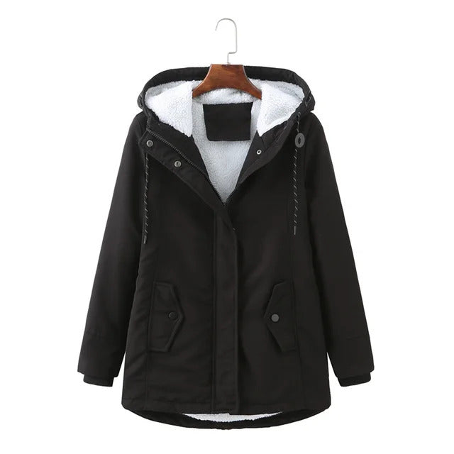 Womens Hooded Winter Coat Classic Fit - BritishMode
