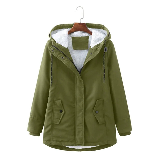 Womens Hooded Winter Coat Classic Fit