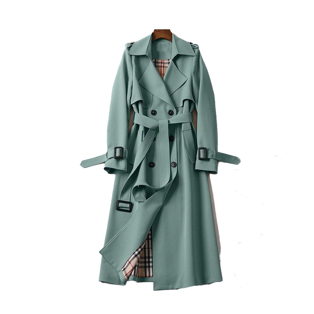 Womens Classic Trench Coat Elegant Fit