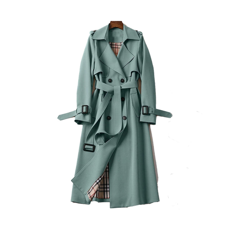 Womens Classic Trench Coat Elegant Fit
