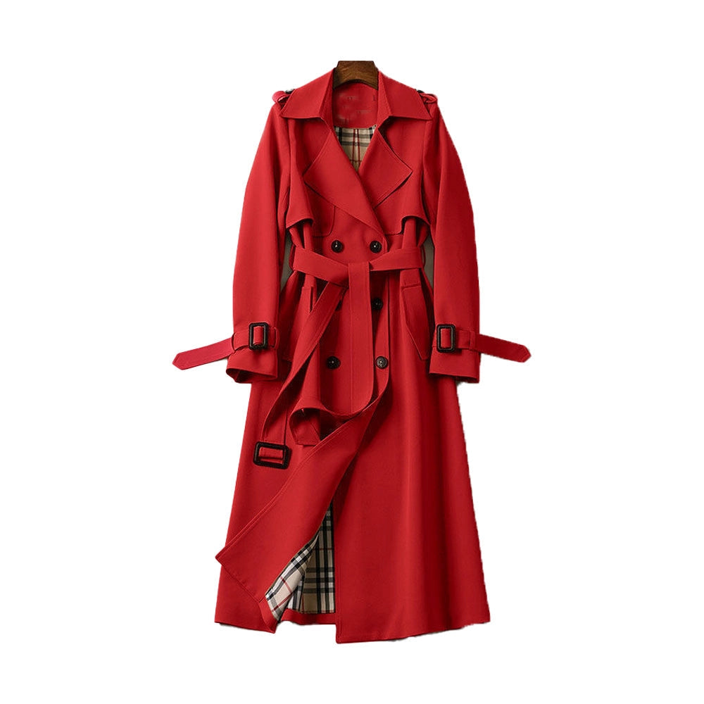 Womens Classic Trench Coat Elegant Fit