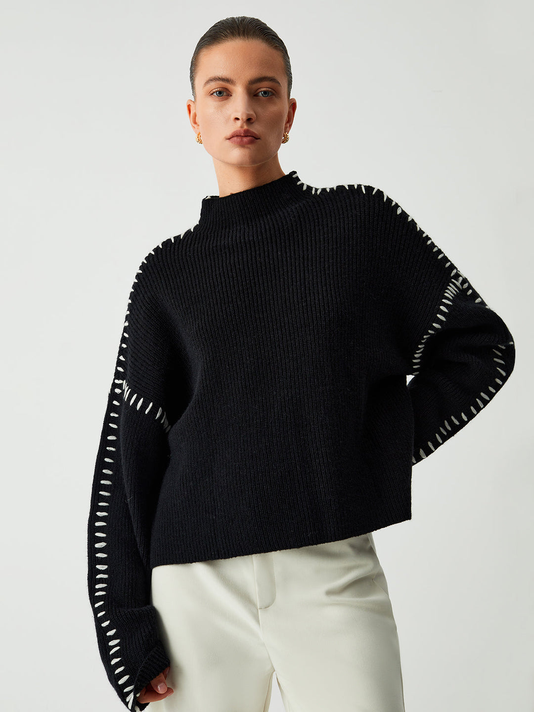 Womens Sweatshirt Soft Cozy Relaxed Fit - BritishMode