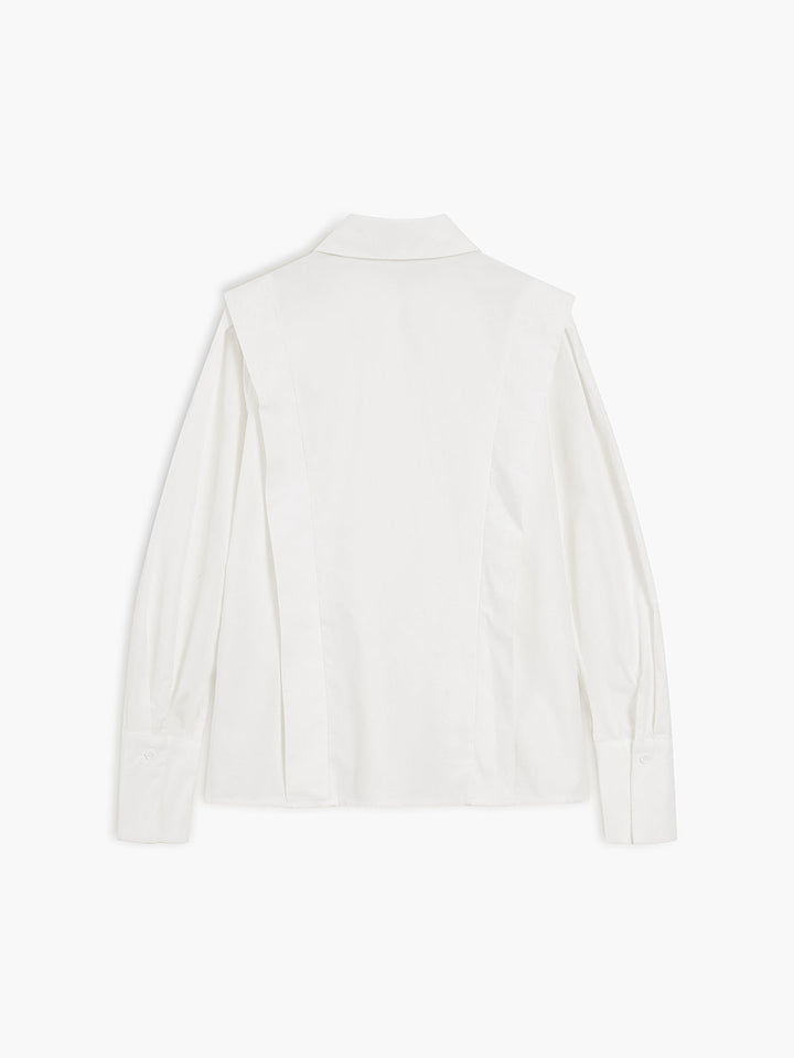 Womens Collared Blouse Polyester Straight Fit Shirt