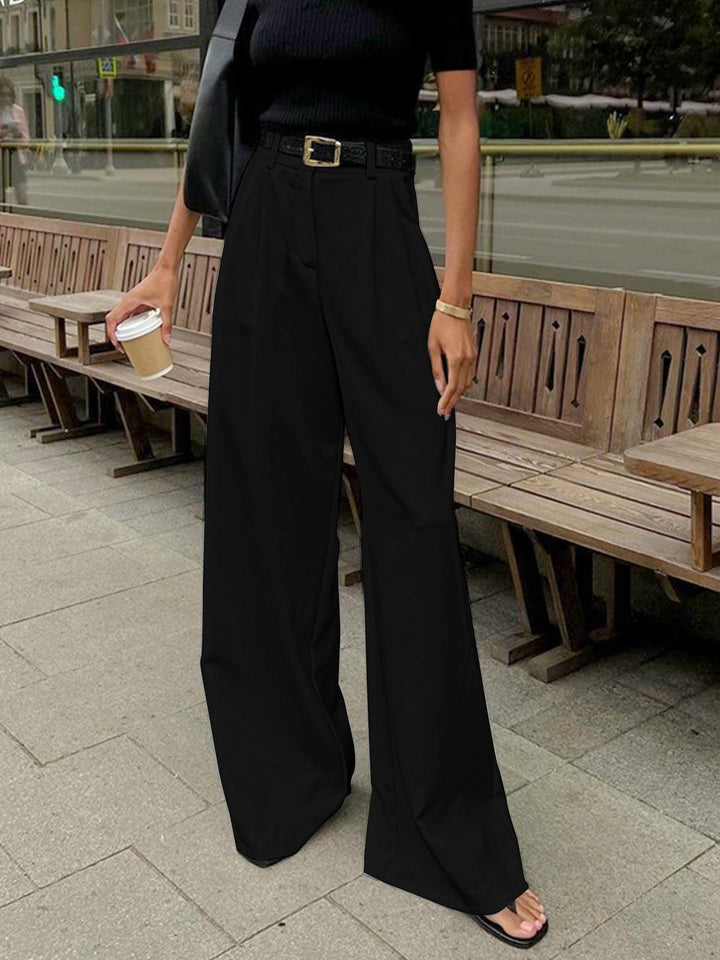 Womens Wide Leg Pants High Waist Flowing Fabric