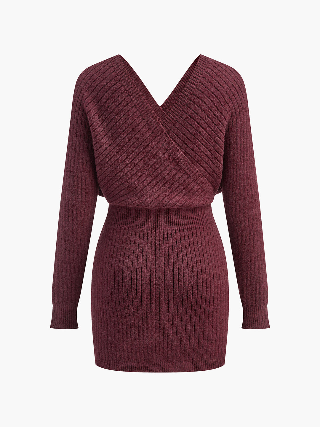 Womens Sweater Dress Crisscross Strap Slim Fit with Fitted Waist