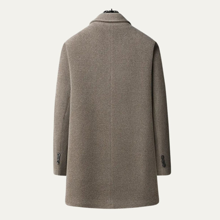 Mens Wool Blend Business Long Coat Winter Style
