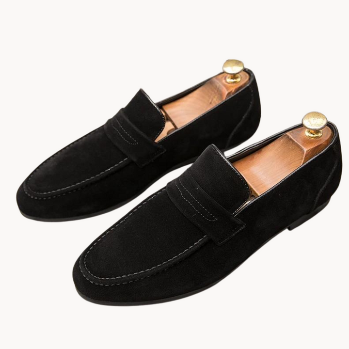 Womens Penny Loafers Leather Slip-On Elegant Style