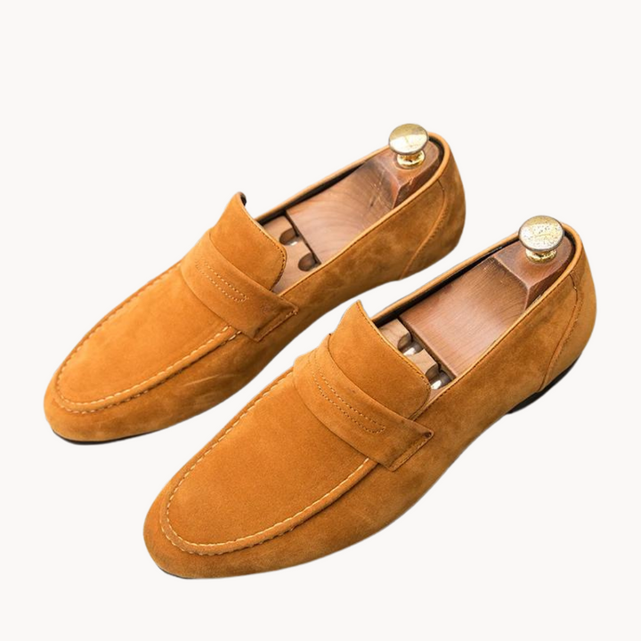 Womens Penny Loafers Leather Slip-On Elegant Style