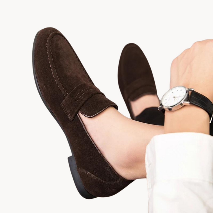 Womens Penny Loafers Leather Slip-On Elegant Style