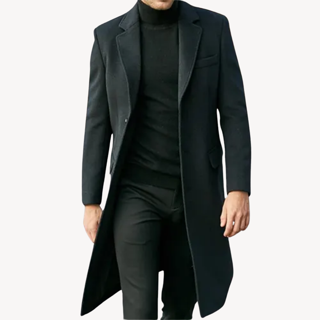 Mens Wool Coat Classic Fit - BritishMode