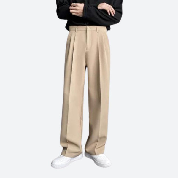 Mens Wide Leg Pants Comfortable Relaxed Fit