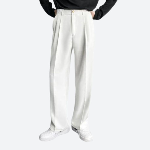 Mens Wide Leg Pants Comfortable Relaxed Fit - BritishMode