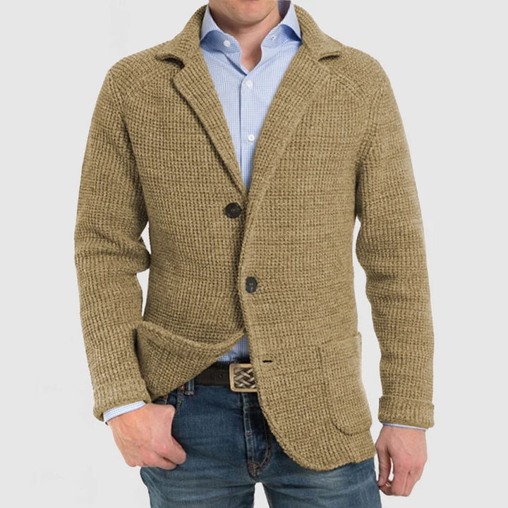Mens Knit Blazer Jacket Classic Fit