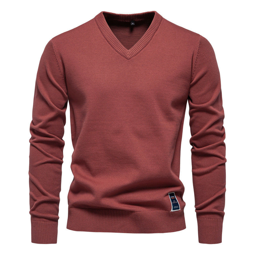 Mens V-Neck Sweater Classic Fit