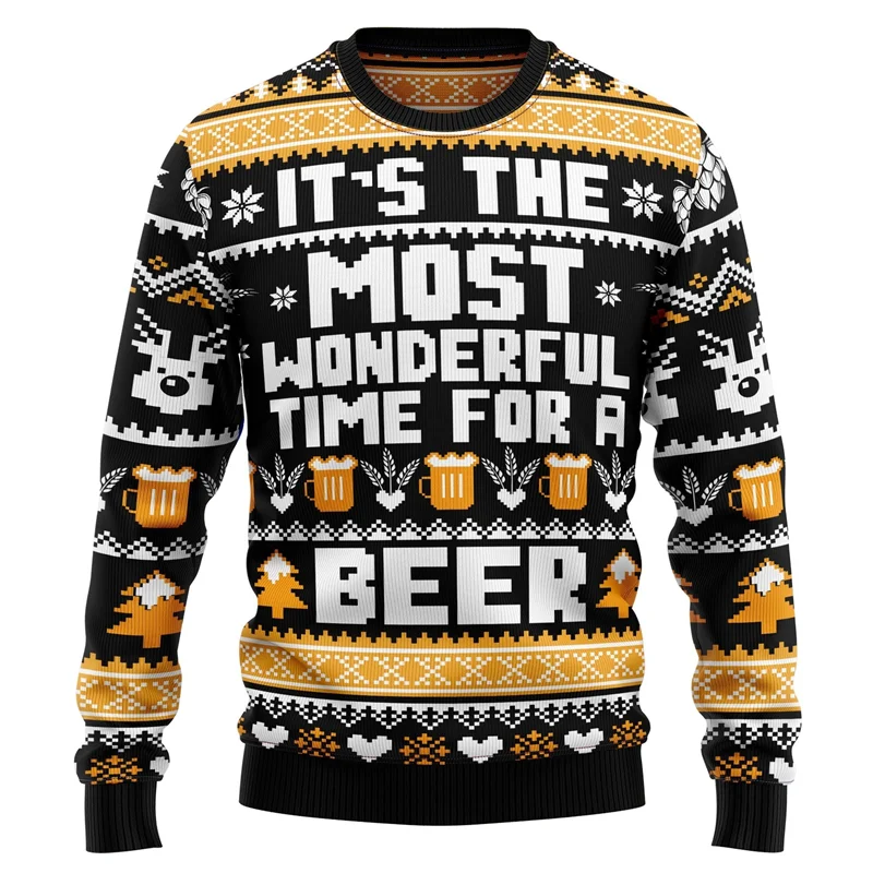 Mens Christmas Sweater Festive Knit Regular Fit