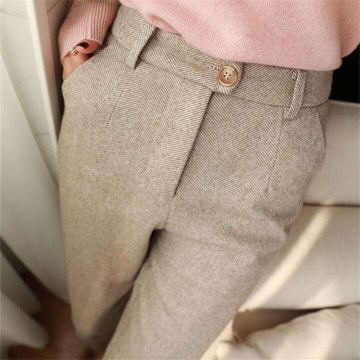 Mens Classic Trousers Textured Regular Fit