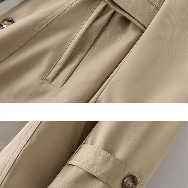 Womens Trench Coat Lightweight Tailored Classic Fit