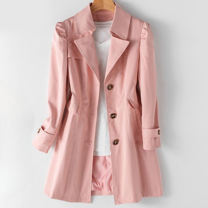 Womens Trench Coat Lightweight Tailored Classic Fit
