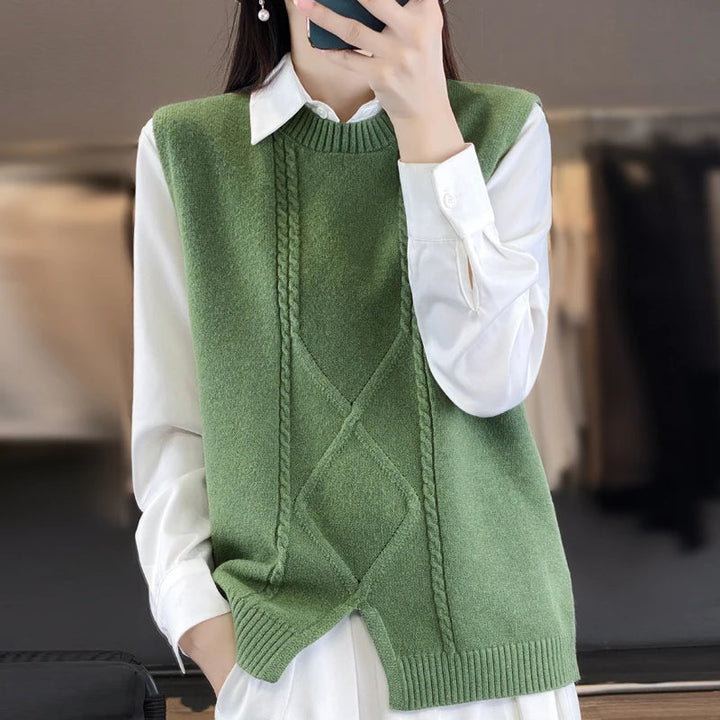 Womens Cashmere Knit Vest Soft Fit - BritishMode