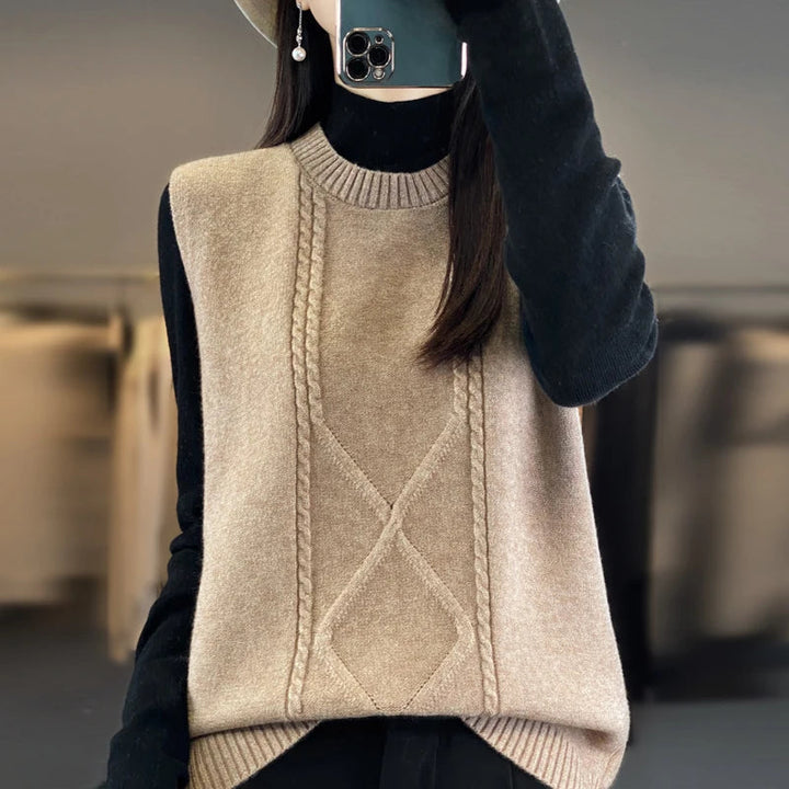 Womens Cashmere Knit Vest Soft Fit