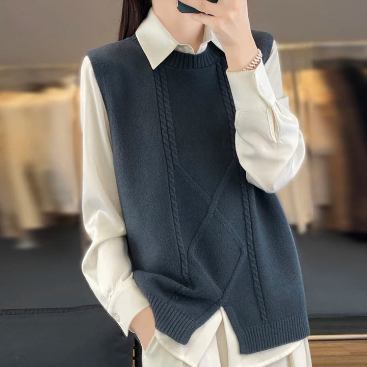 Womens Cashmere Knit Vest Soft Fit
