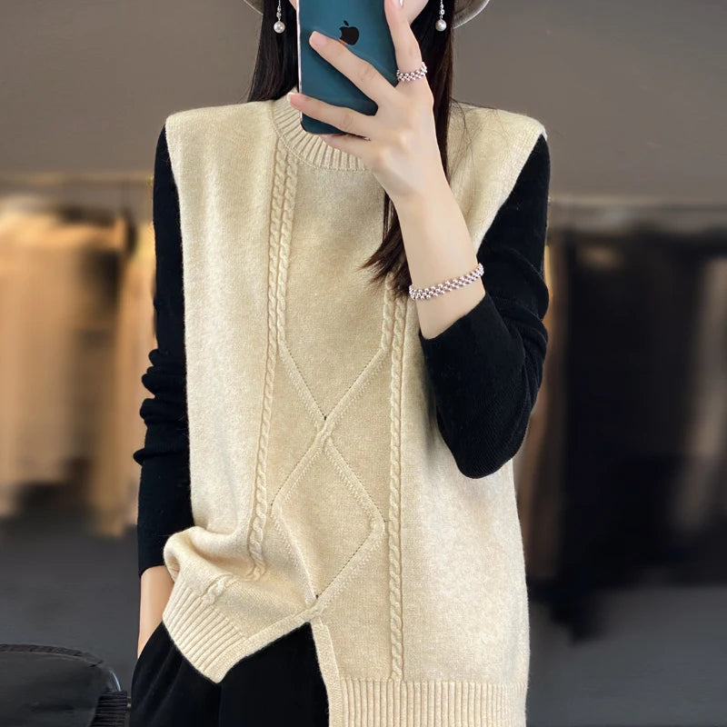 Womens Cashmere Knit Vest Soft Fit