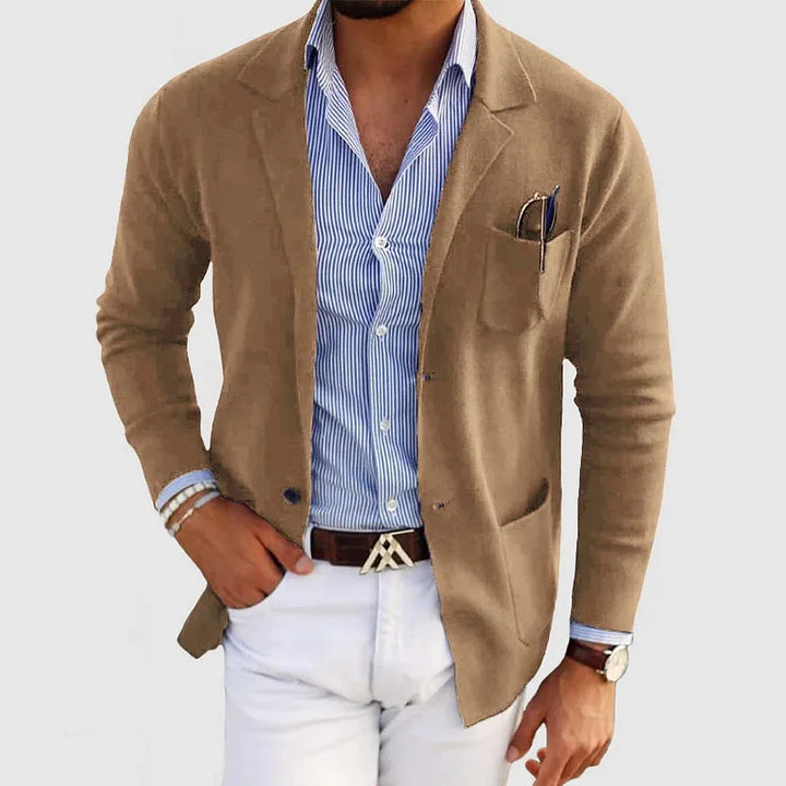 Mens Knit Blazer Lightweight Casual Fit - BritishMode
