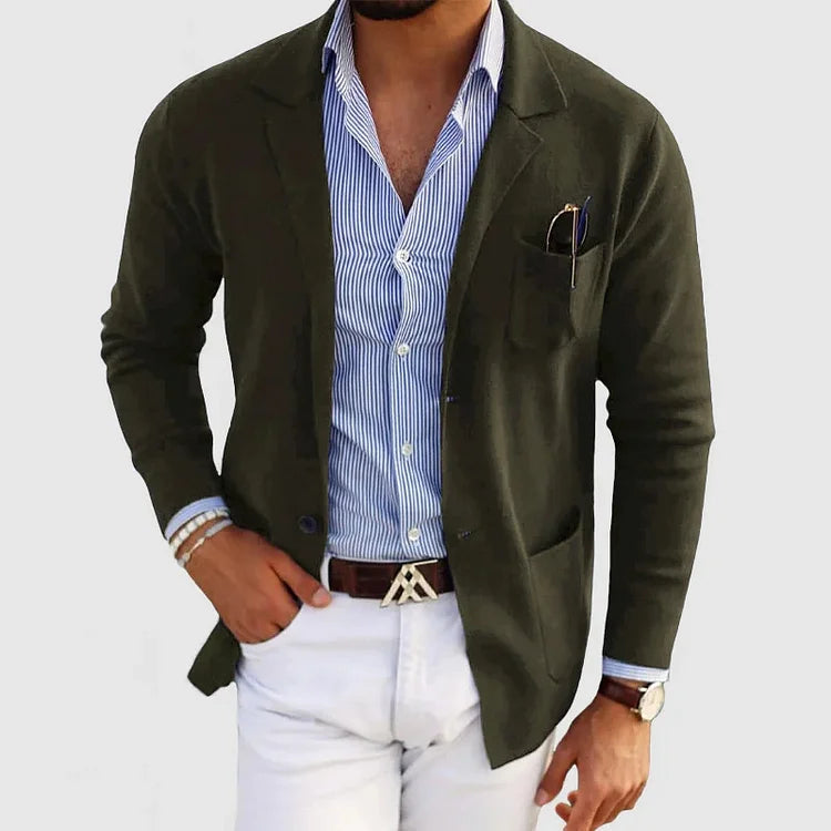 Mens Knit Blazer Lightweight Casual Fit
