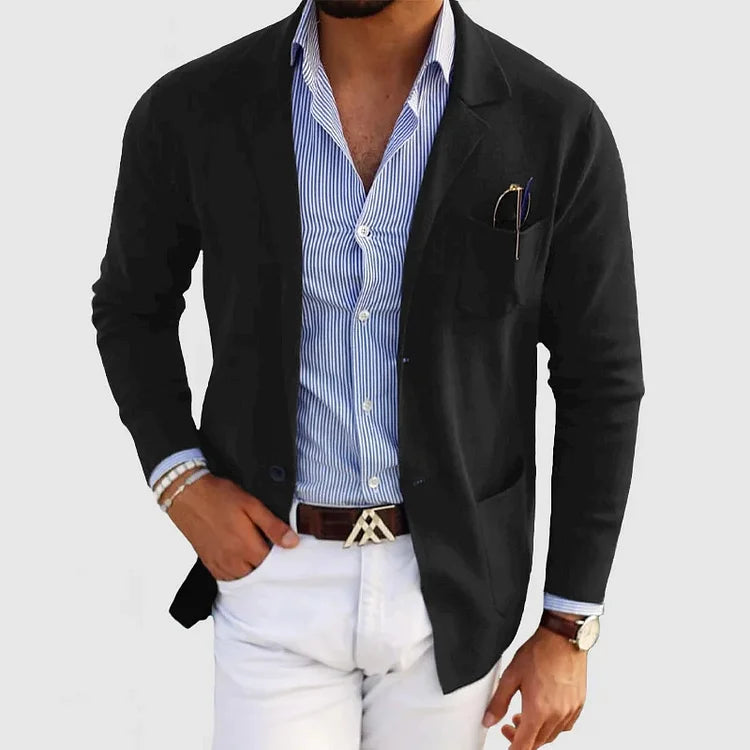 Mens Knit Blazer Lightweight Casual Fit