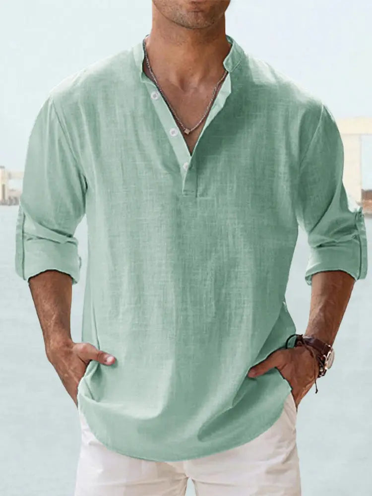 Mens Long-Sleeve Shirt Relaxed Fit Lightweight