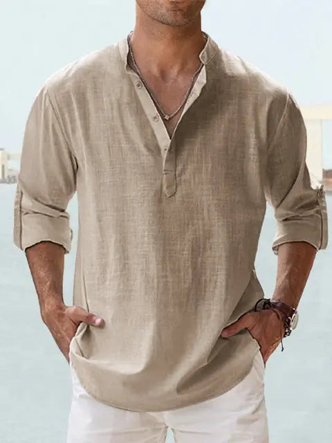 Mens Long-Sleeve Shirt Relaxed Fit Lightweight