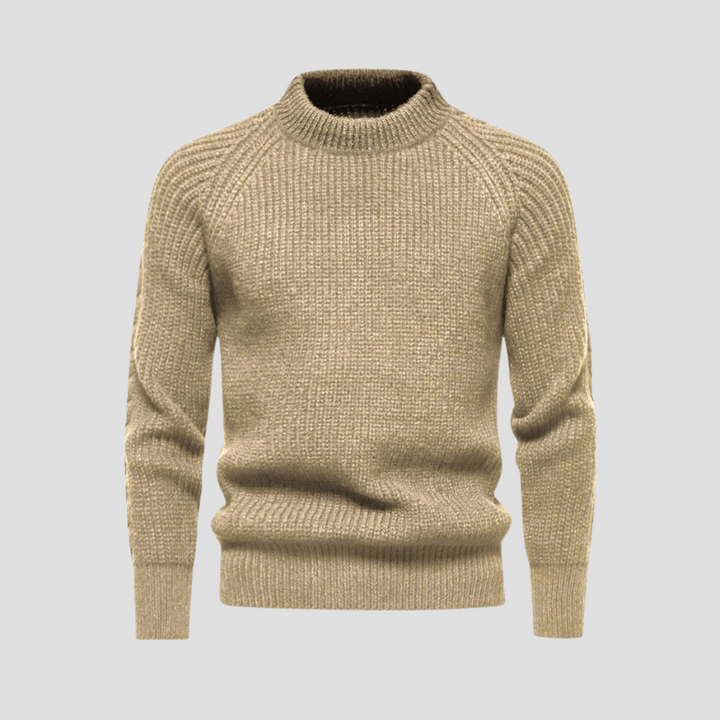 Mens Knit Sweater Textured Classic Fit