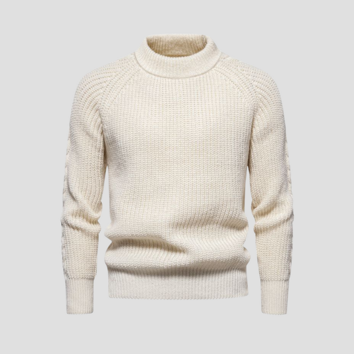 Mens Knit Sweater Textured Classic Fit
