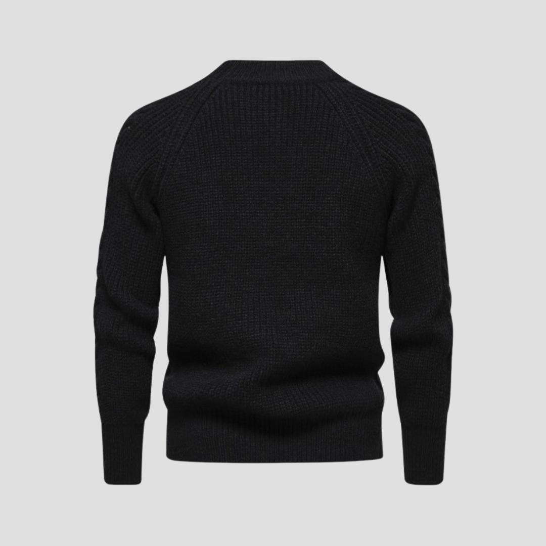 Mens Knit Sweater Textured Classic Fit