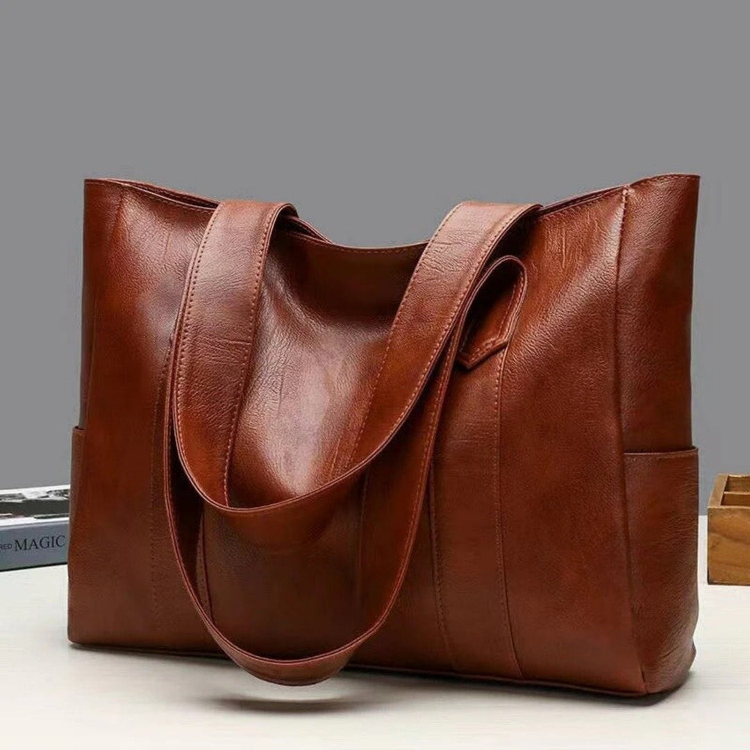 Womens Leather Shoulder Handbag Vintage Classic Practical Design