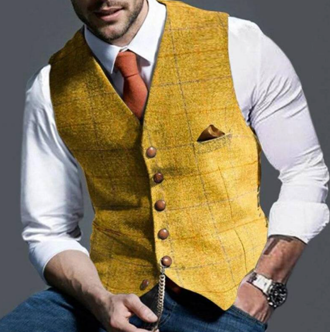 Mens Waistcoat Tailored Slim Fit