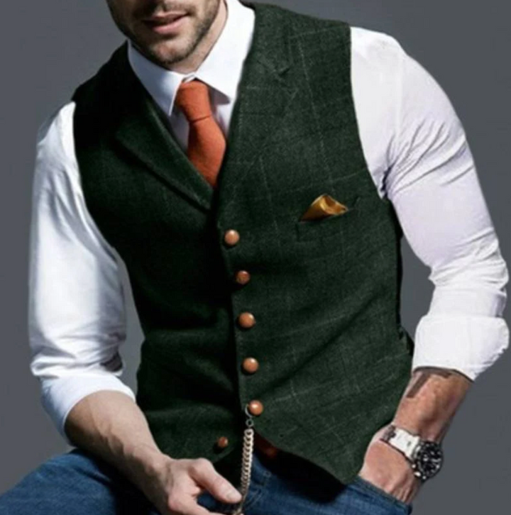Mens Waistcoat Tailored Slim Fit