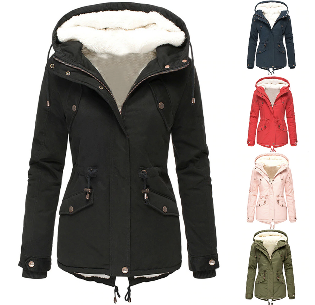 Womens Cozy Autumn Winter Jacket Insulated Warm Fit - BritishMode