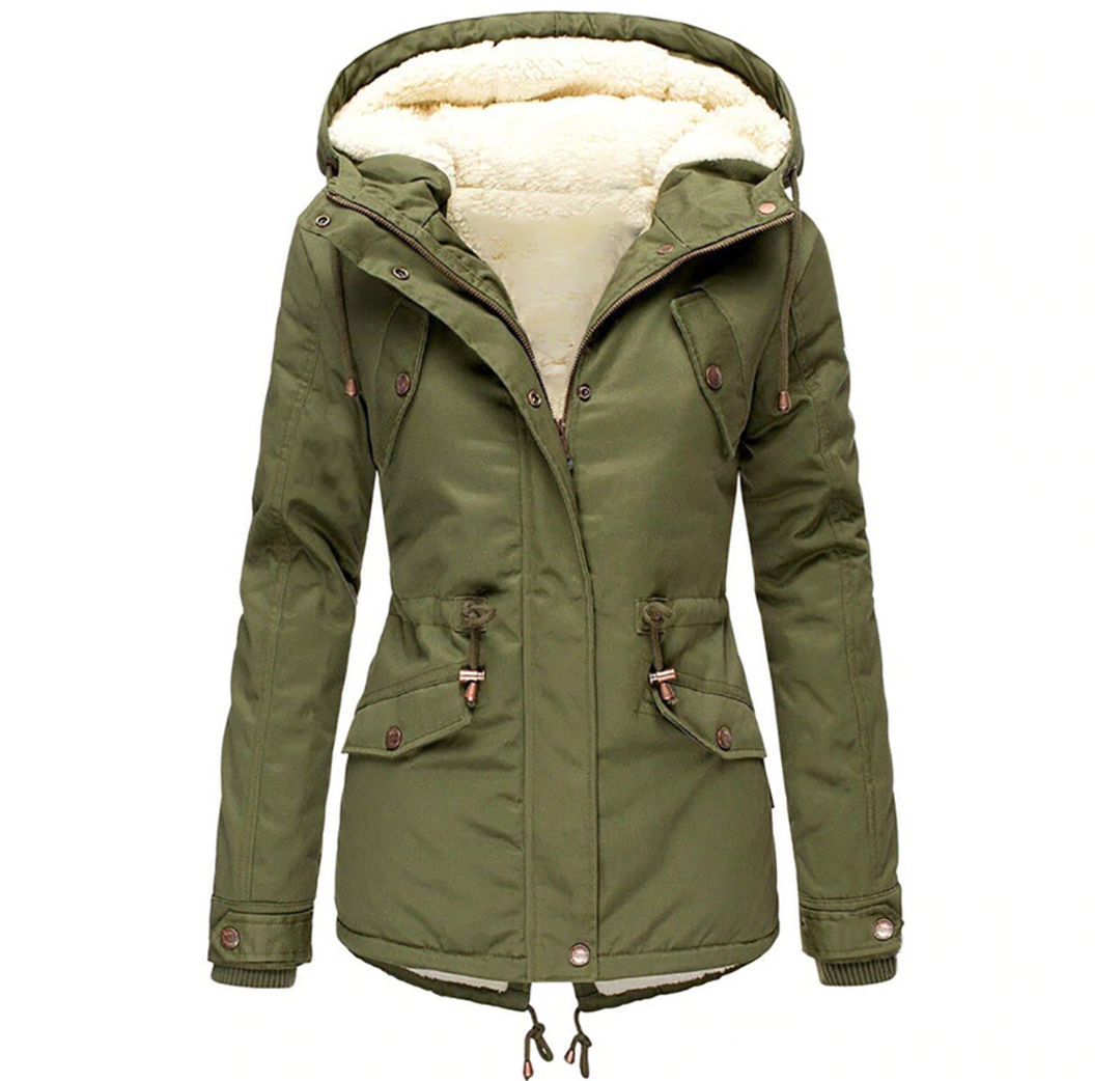 Womens Cozy Autumn Winter Jacket Insulated Warm Fit