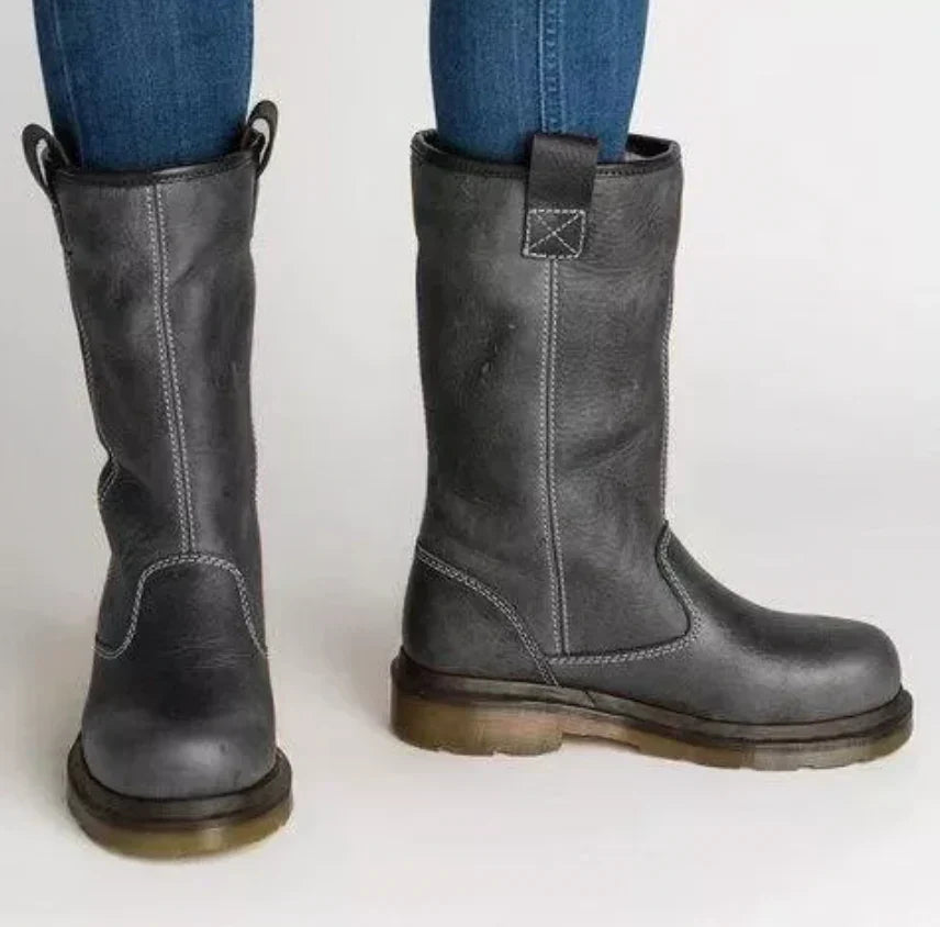 Womens Leather Boots Lined Classic Style