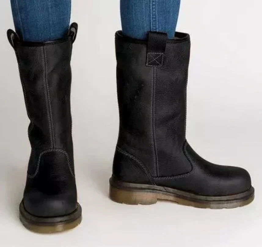 Womens Leather Boots Lined Classic Style