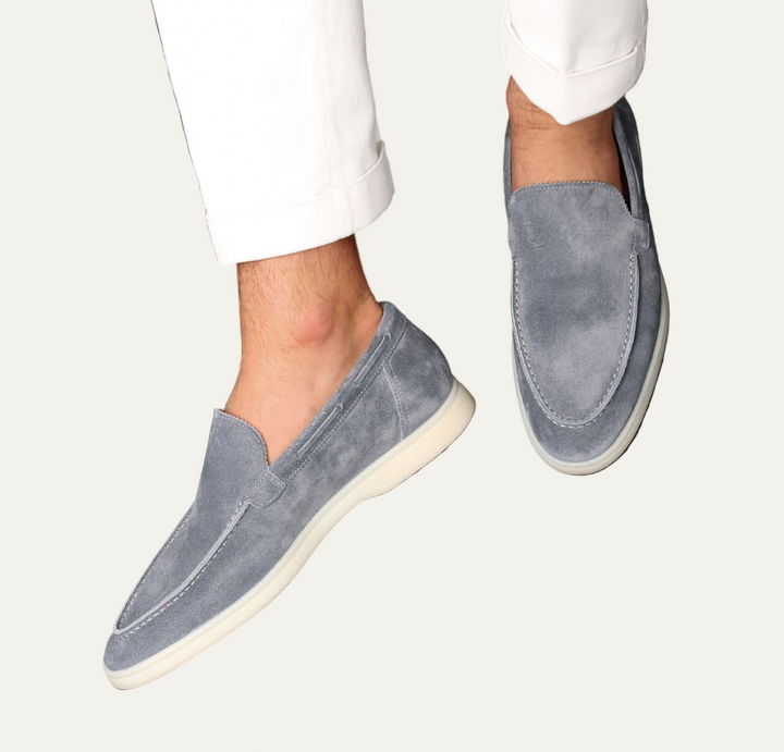 Mens Suede Loafers Slip-On Platform Style