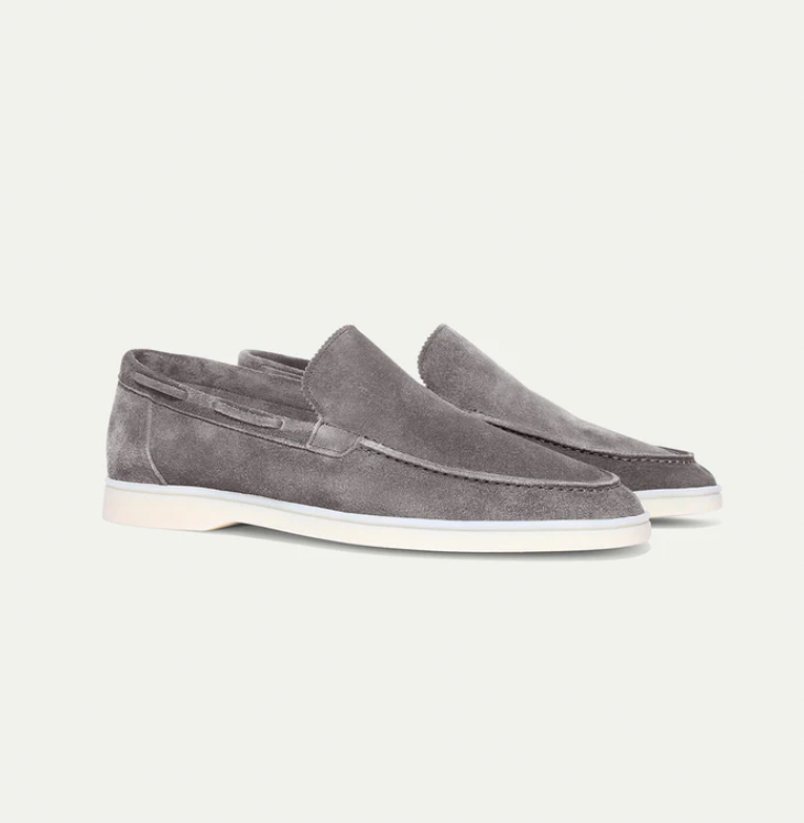 Mens Suede Loafers Slip-On Platform Style