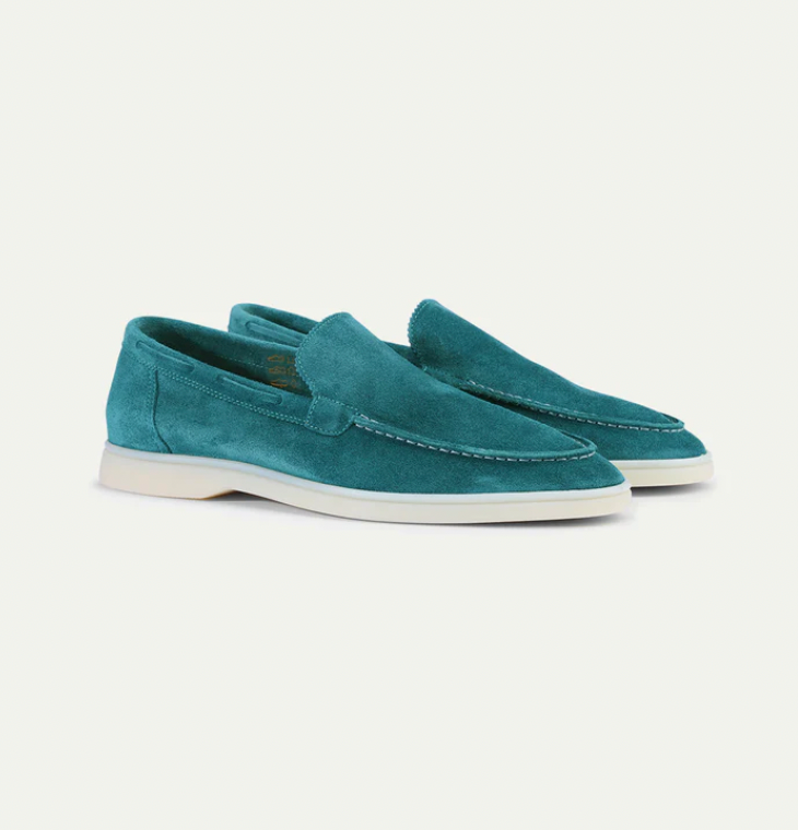 Mens Suede Loafers Slip-On Platform Style