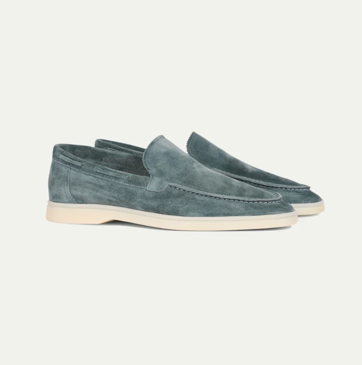 Mens Suede Loafers Slip-On Platform Style